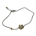 B2443, Bracelet Silver 925, Garnet, Gold & Black plated, Hand Made