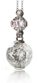 M3150, Pendant S. Steel 316L,  White Zircone,  S. Steel Collection