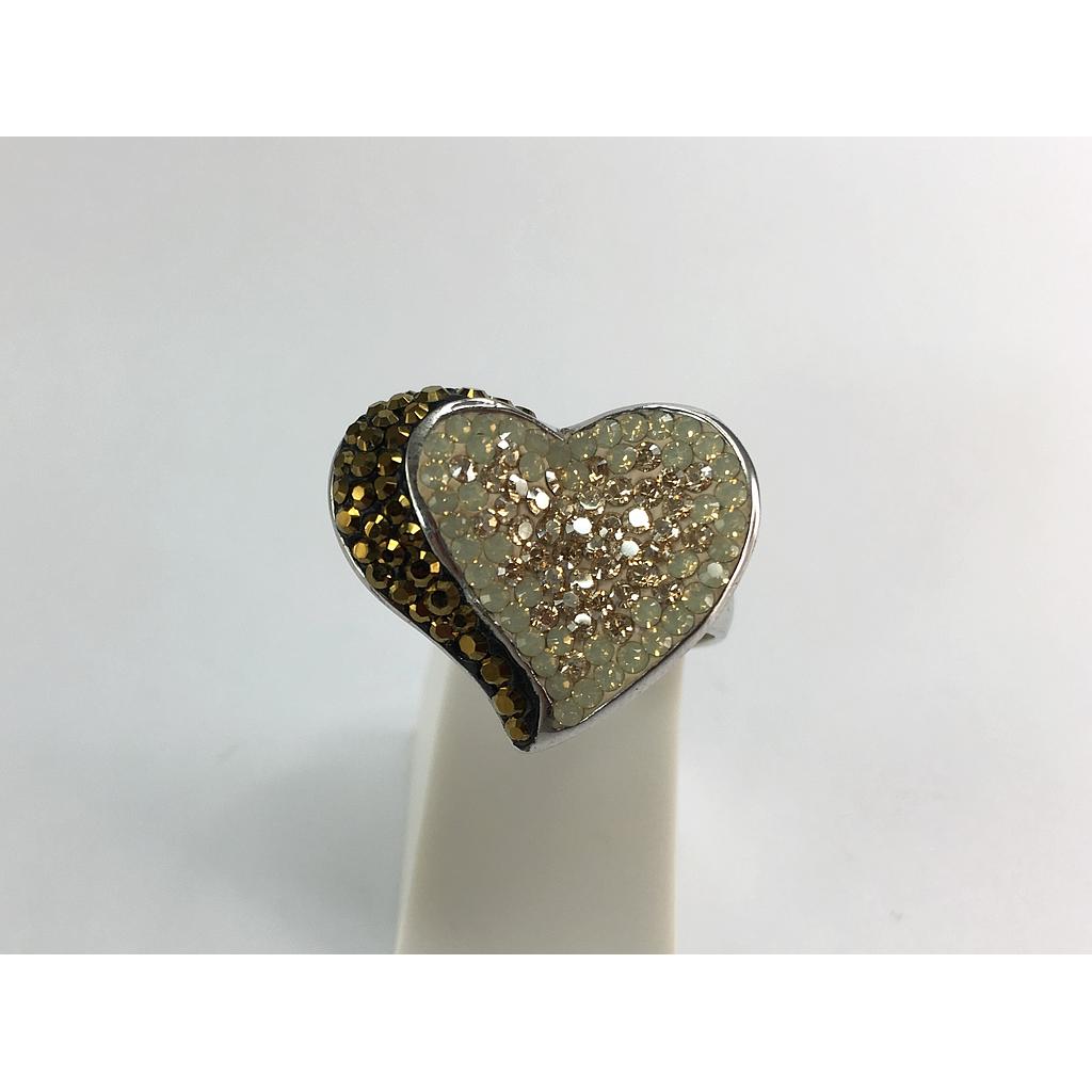 U3100, Ring Silver. 925,  Dorado&Golden Shadow Crystal