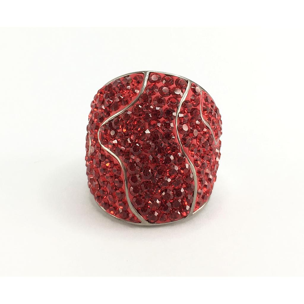 U3006, Ring Silver. 925,  Light Siam Crsytal