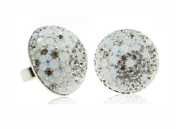 U3052, Ring Silver. 925,  White Opal Crystal