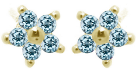 V5188, Earrings Silver 925, Aquamarine