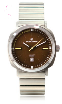 PE198BB, Watches S. Steel Quartz ,  Steel case &band,  brown dial 