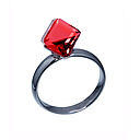 U3038,Silver,Crystal,Light Siam,Small