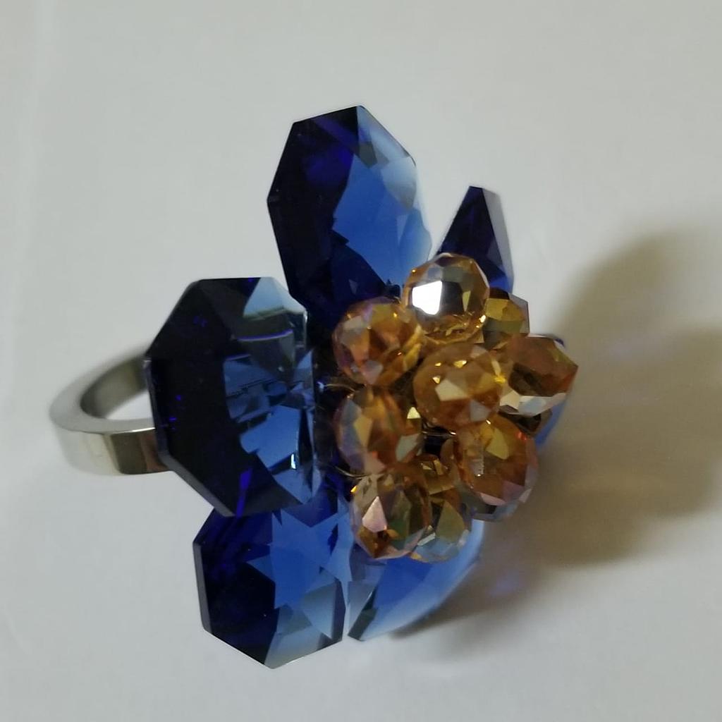 U3592 ring Silver.925, Aurora Borale Cyrstal