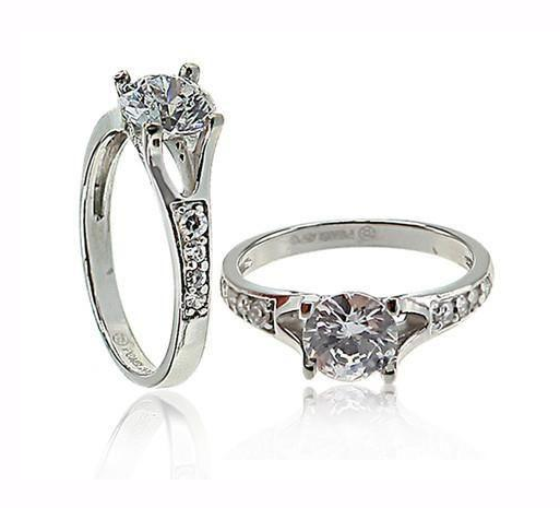 U3068, Ring Silver Rings 925,  Cubic Zircon,  Rhodium Plated,  Simplicity Collection