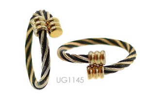 UG1145, Ring S. Steel 316L Wire,  Gold Plated