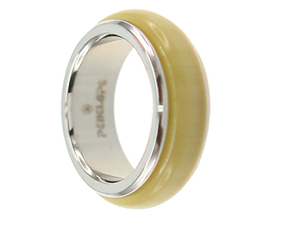 U2950, Ring S. Steel & Cat Eye,  Midnight Collection