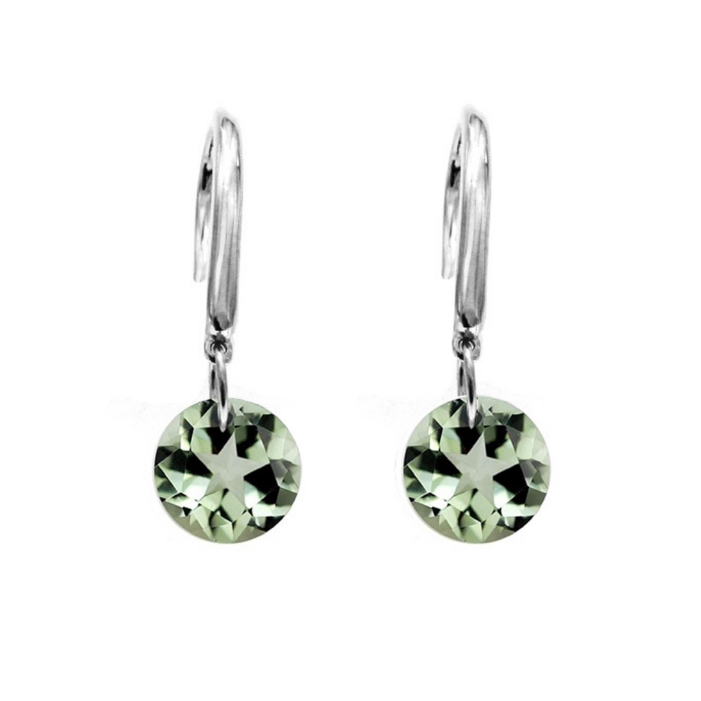 V5431, Earrings Silver 925, Green Amethyst 