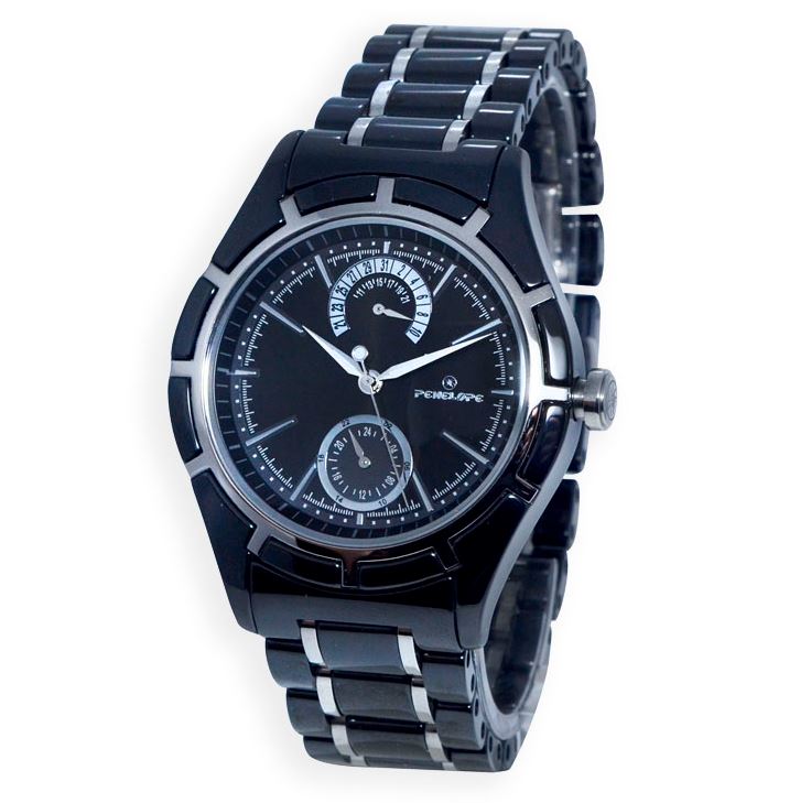 PE272BS, Watches Stainless Steel,  black ceramic