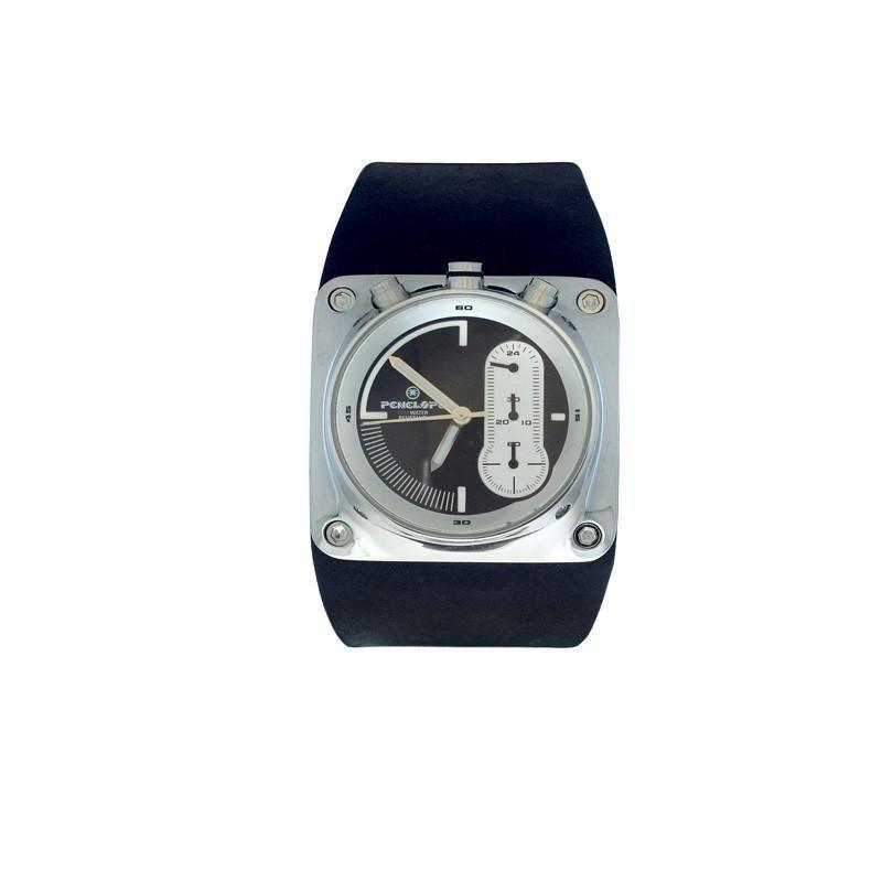 PE196NS, Watches Steel case,  brown color,  black strap
