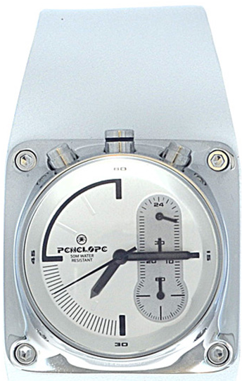 PE196WN, Watches Steel case,  brown color,  white strap