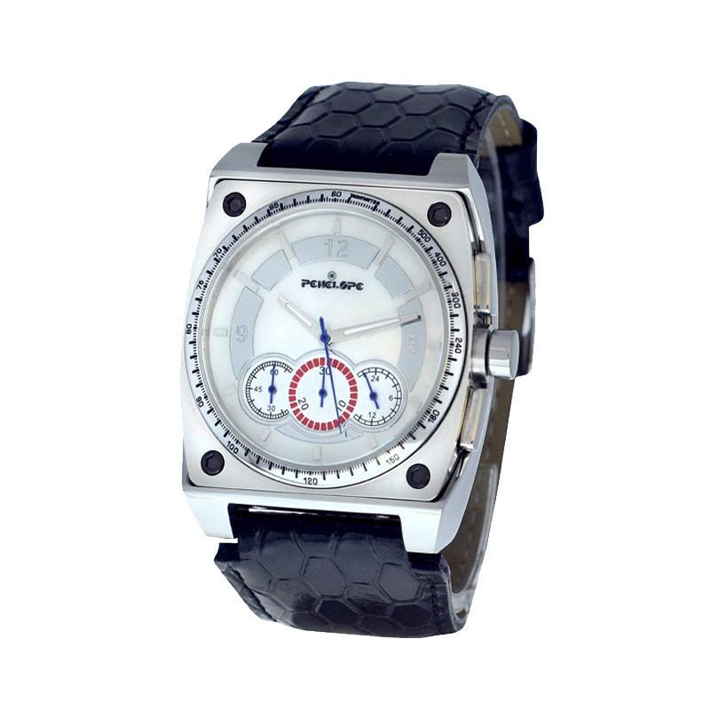 PE185N, Watches white dial,  black strap