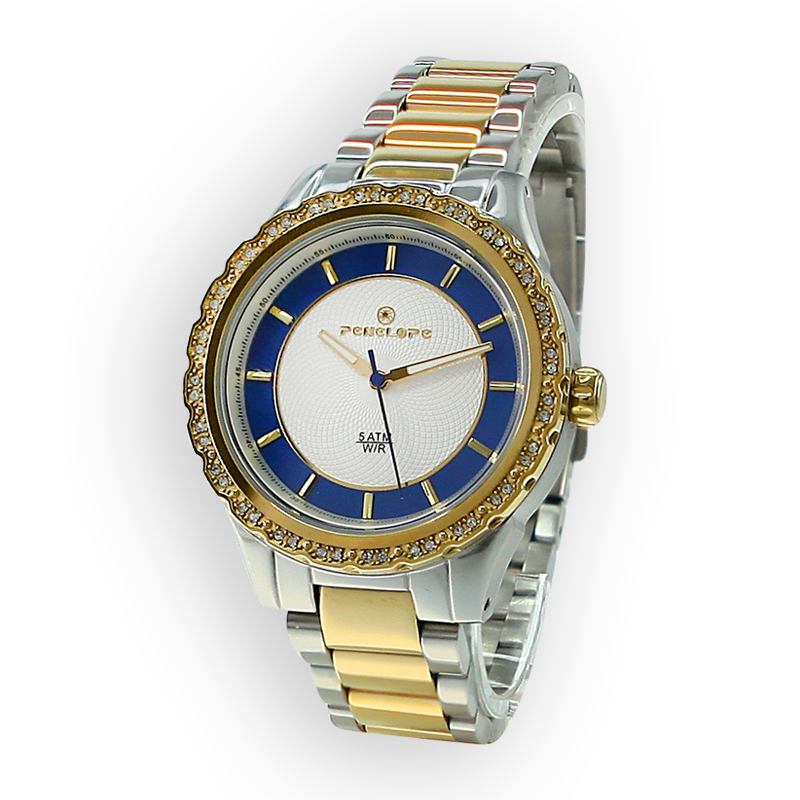 PE298SGB, Watches S. Steel 316L,  IPGold,  blue dial