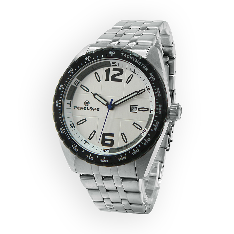 PE289SB, Watches S. Steel case & band, silver dial