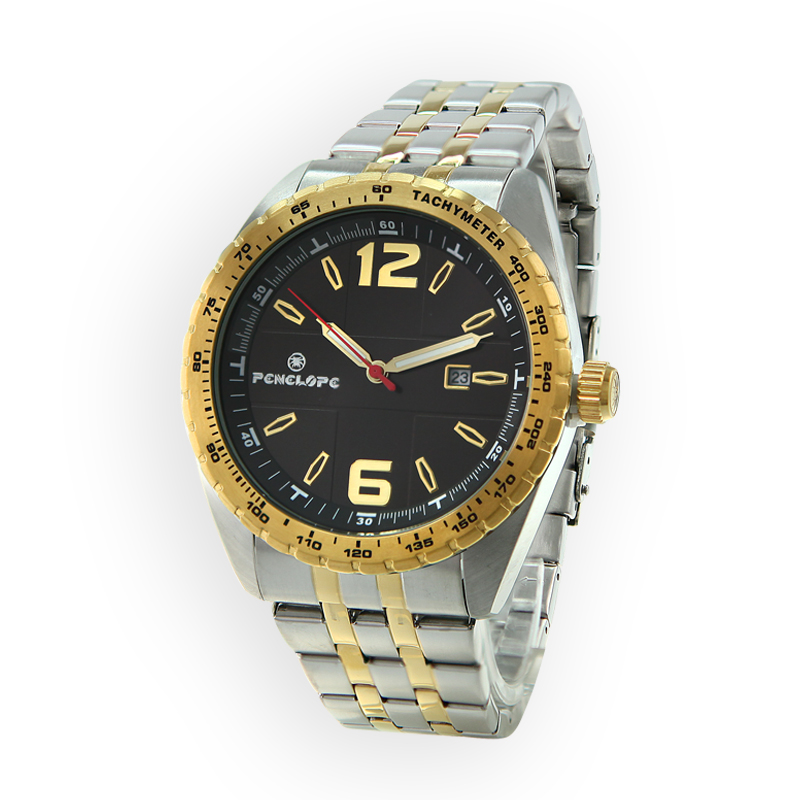PE289SZ, Watches S. Steel case & band,  black dial