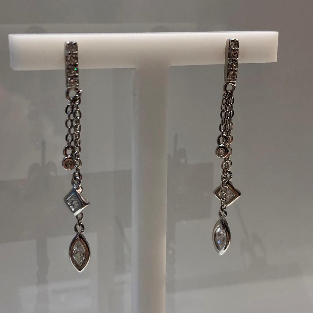 V2219,Earrings 925, Zircon