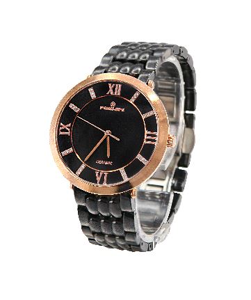 PE284BG, Penelope Watches IPG,  black ceramic,  black dial