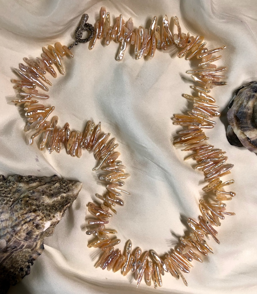 N5622, Necklaces,  Iregulal Pearl,  Silver 925