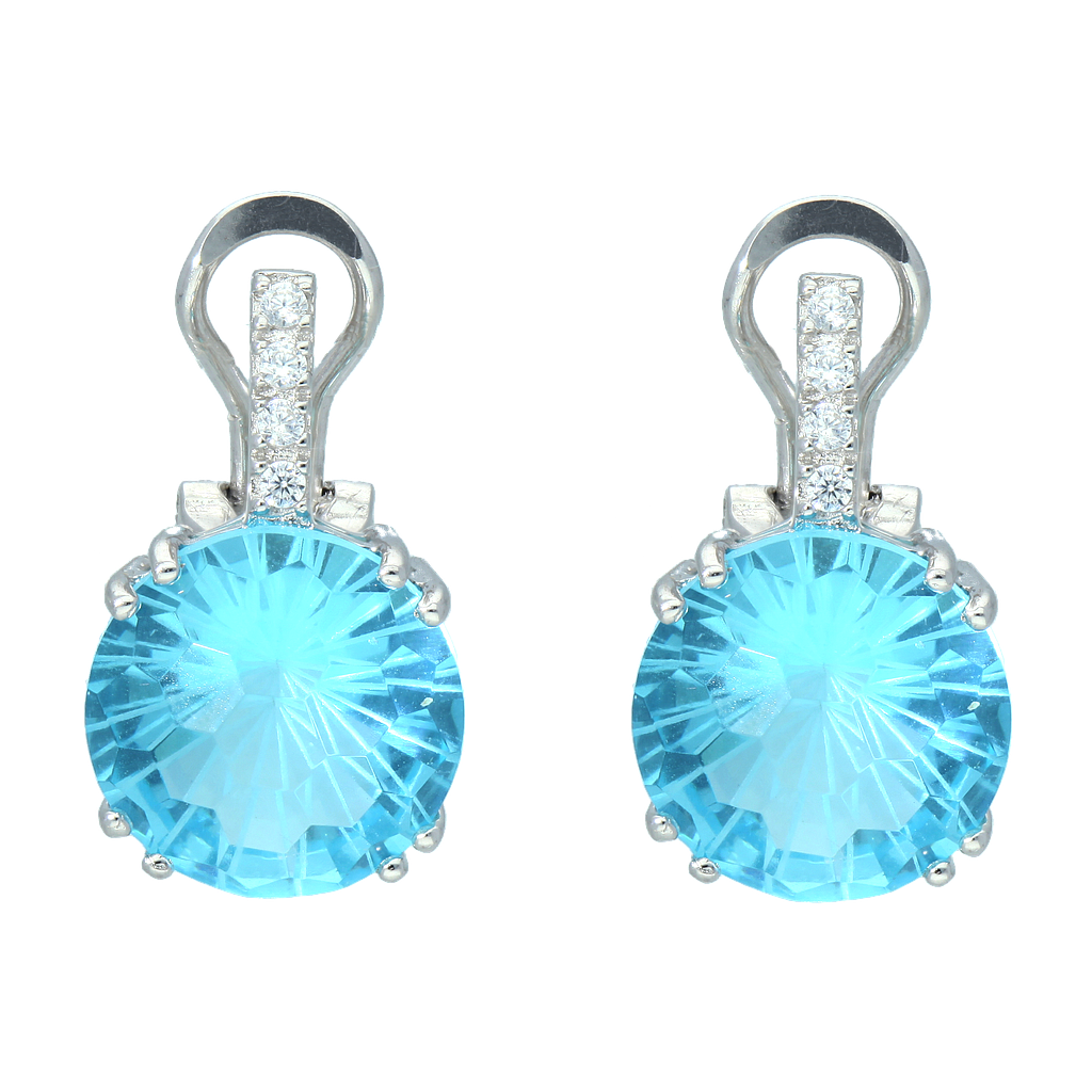 V4741, Earrings Silver 925,  Blue Tiffany