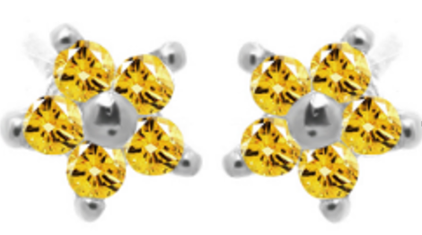 V5193, Earrings Silver 925,  Citrine