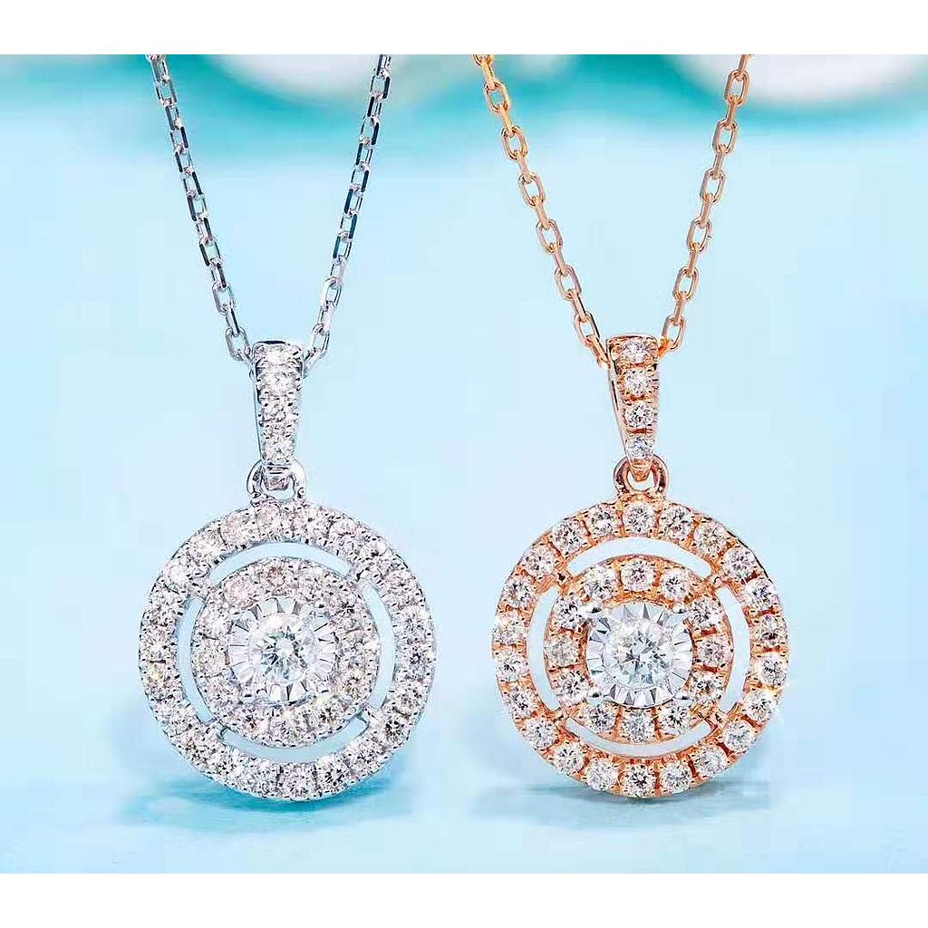 NGD518111,Necklace Gold 18K,2.1g,Dia 0.36ct,SI1,GF