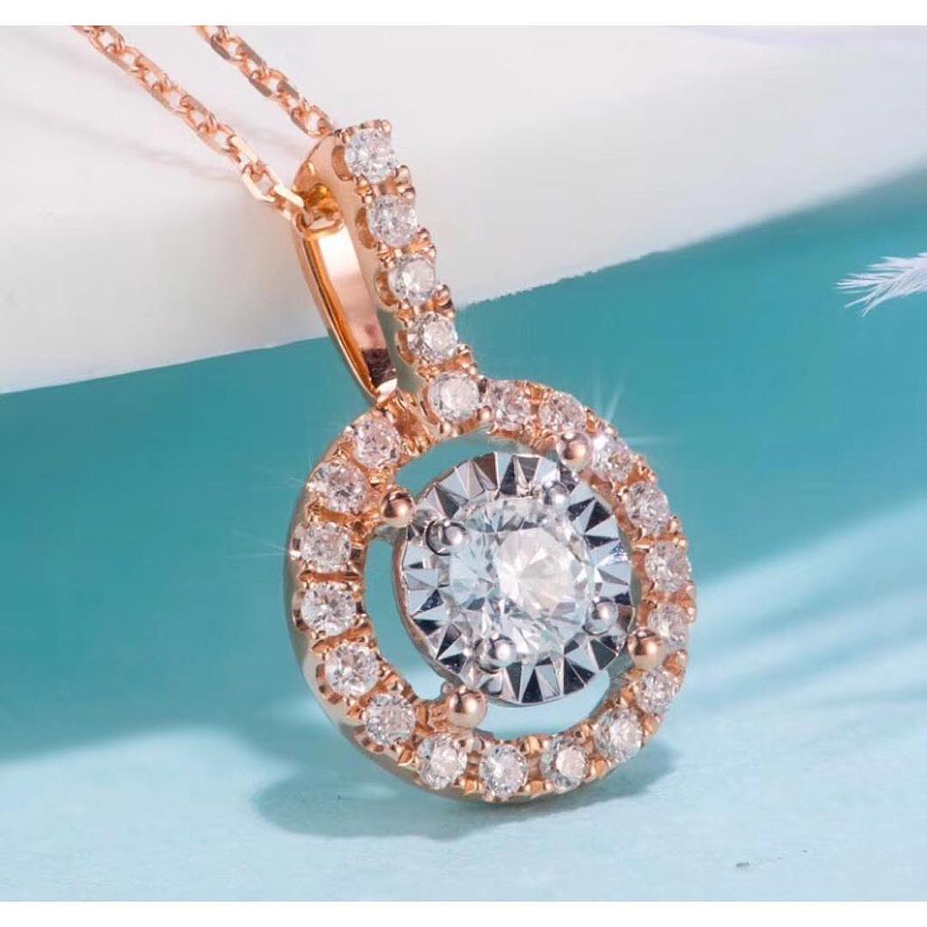 NGD297113,Necklace Gold 18K,1.5g,Dia 0.15ct,SI,GF
