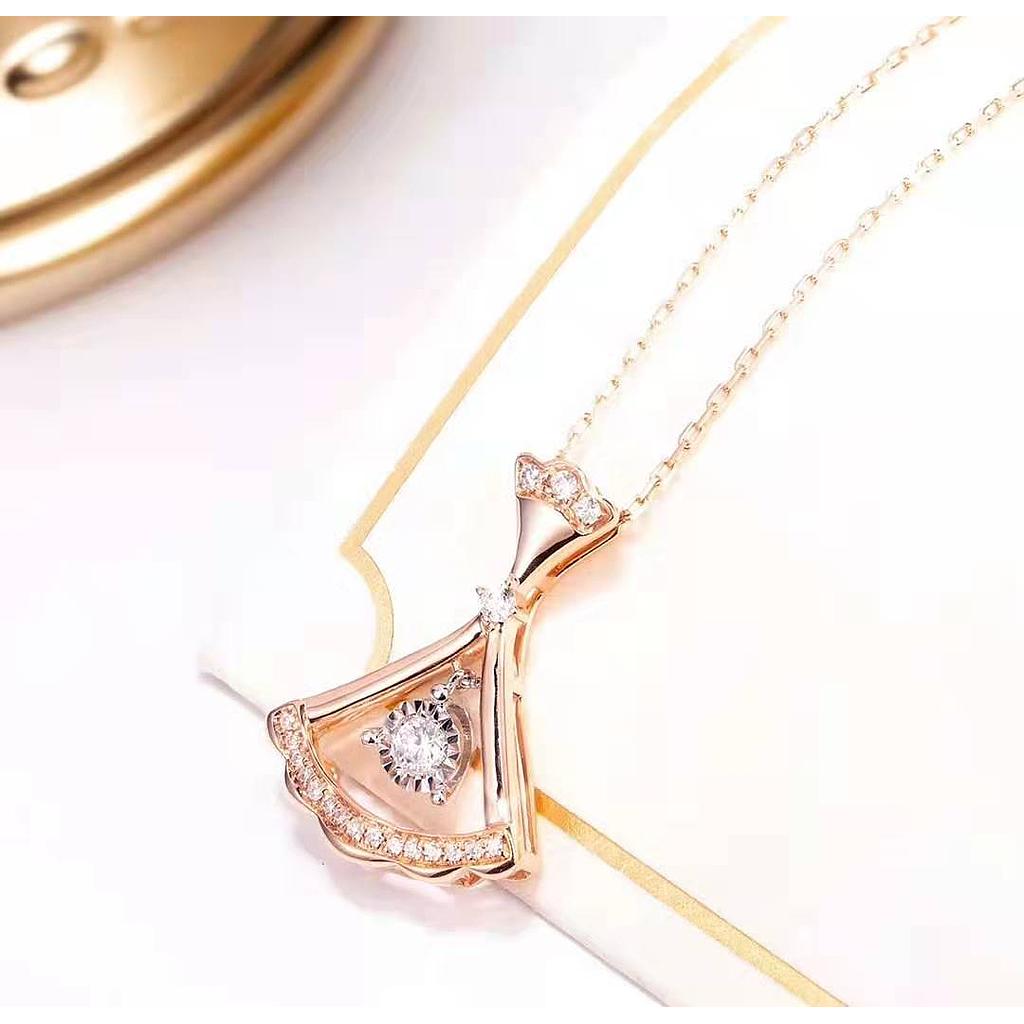 NGD359117,Necklace Gold 18K,2.2g,Dia 0.22ct,SI,GF