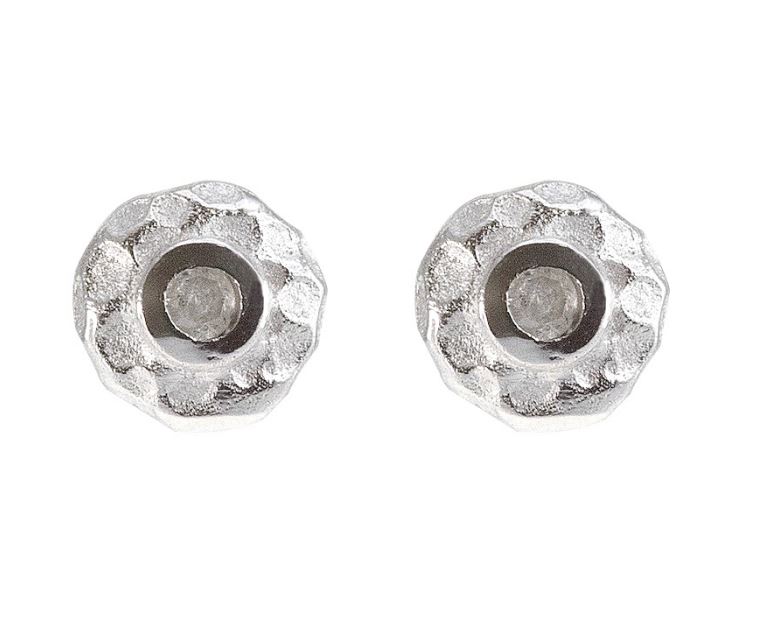 V4808, Earrings Silver 925,  Hammer Diamond,  IPGold