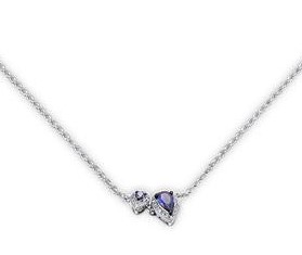 NGD229158 Necklace 18K,1.7g,Dia,0.061ct,I,I,J,28 pcs,Blue Sapphire ,0.308ct,2 pcs