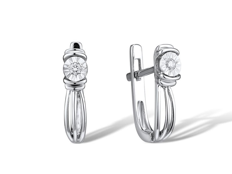 EGD180175 Earrings 14K,2g,Dia,0.038ct,SI1,J,2pcs