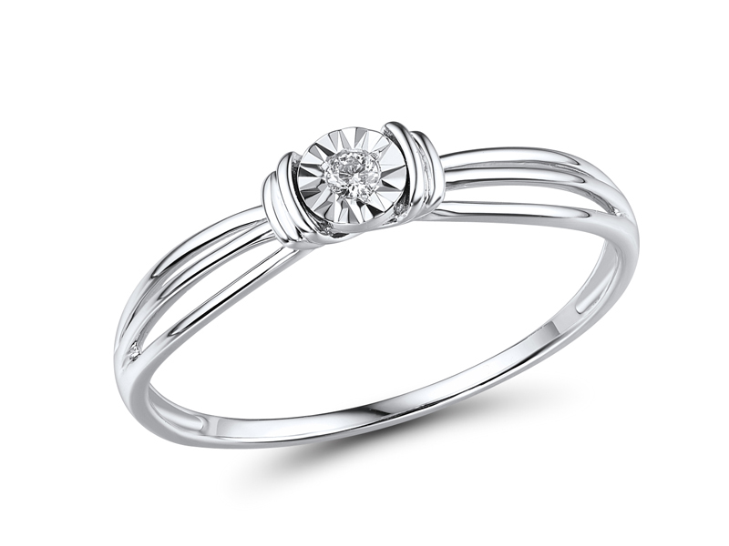 RGD123151 Ring 14K,1.4g,Dia,0.026ct,SI1,J,1 pcs