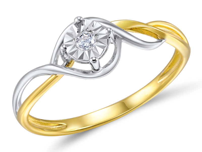 RGD123153 Ring 14K,1.3g,Dia,0.036ct,SI1,J,1pcs