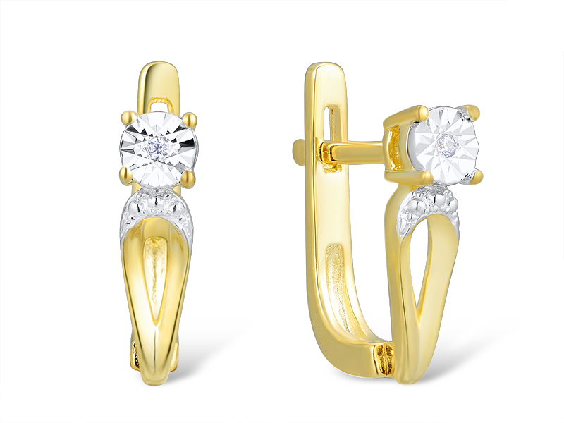 EGD163182 Earrings 14K,1.9g,Dia,0.011ct,I,I,J,2pcs