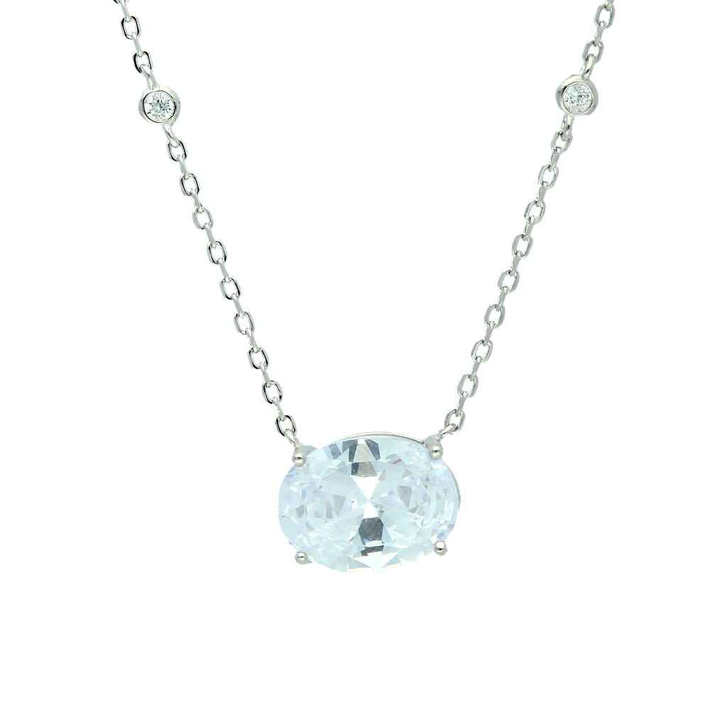 N6142,Necklace, Silver 925, Cubic Zircone