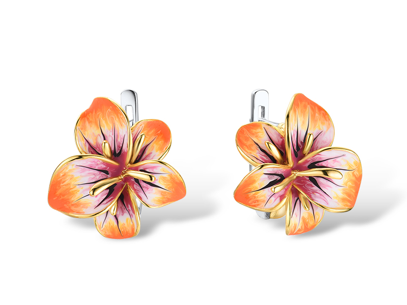 Earrings Silver 925,Enamel
