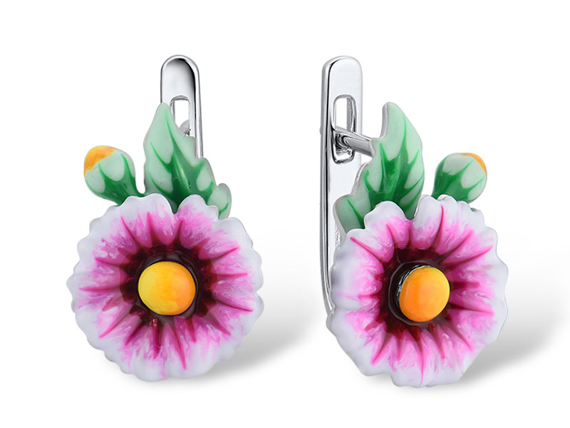 Earrings Silver 925,Enamel