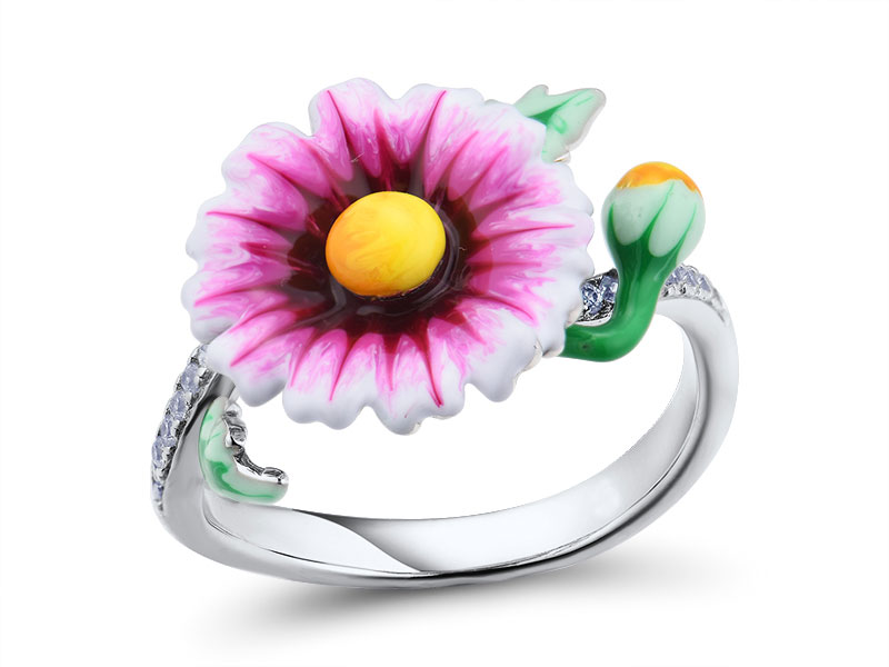 U3974,Ring Silver 925,Enamel