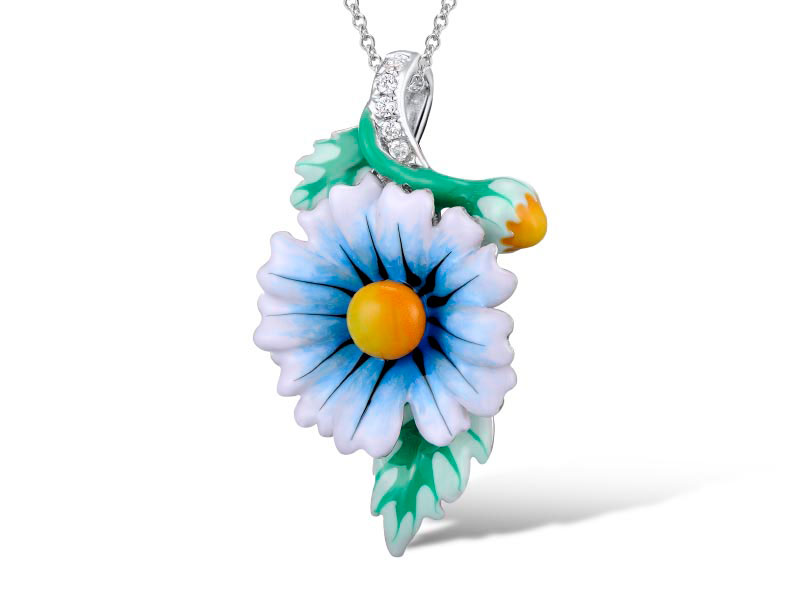 Necklace Silver 925,Enamel