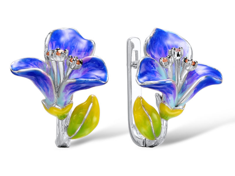 Earrings Silver 925,Enamel