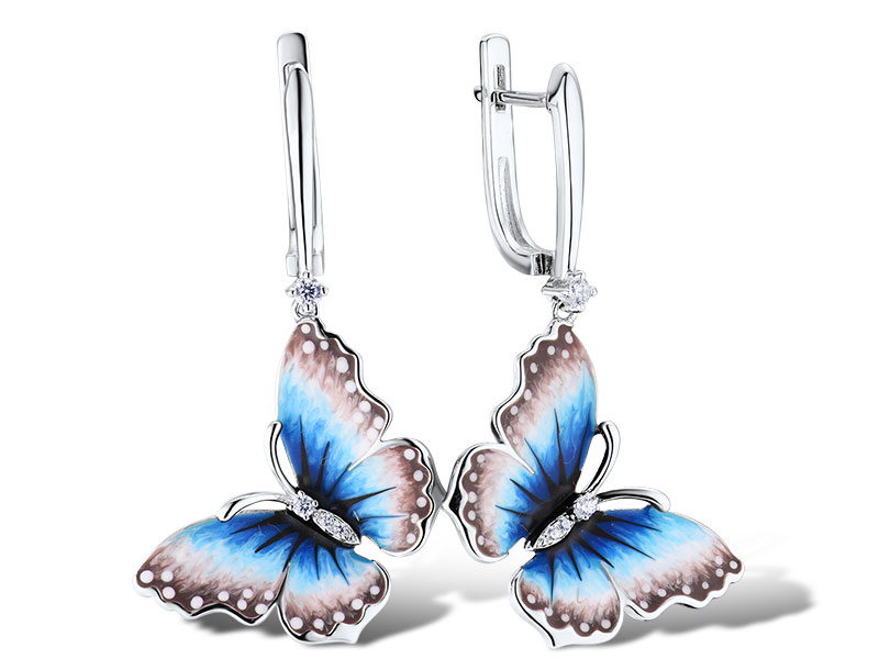 Earrings Silver 925,Enamel