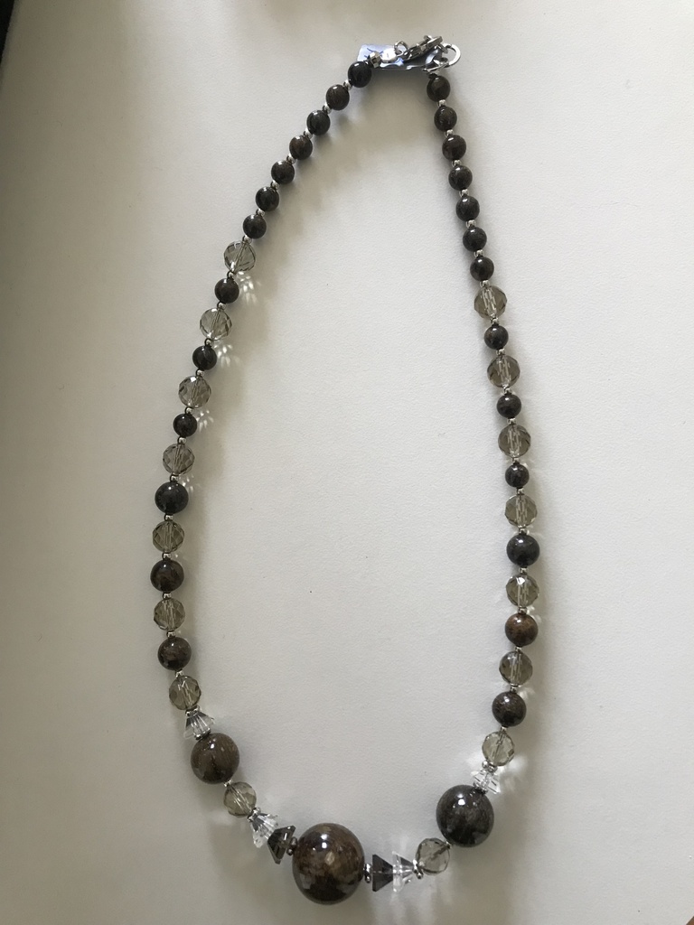 N5708 Necklace Crystal & Natural stone