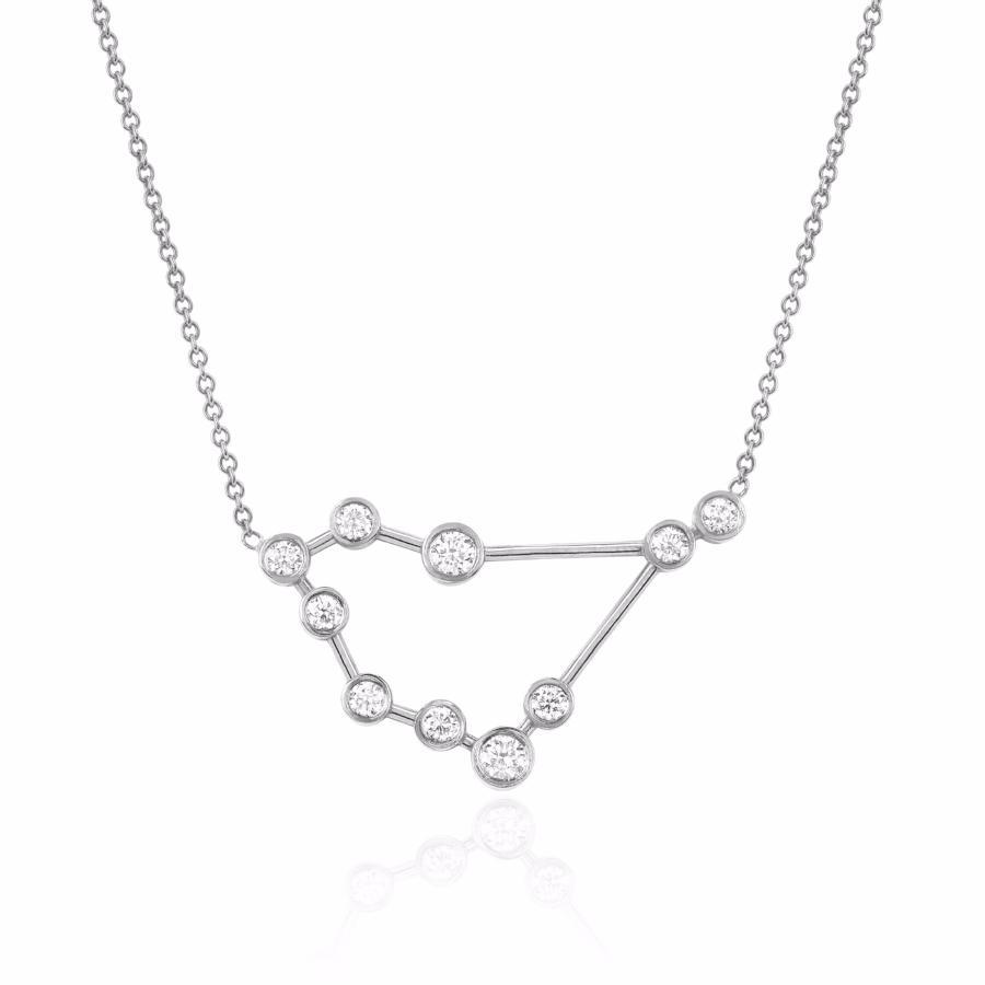 Necklace Silver 925,Zircon,Capricorn