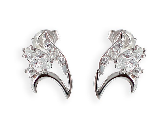 V3283, Earrings Silver. 925,  White Zircone,  Simplicity Collection