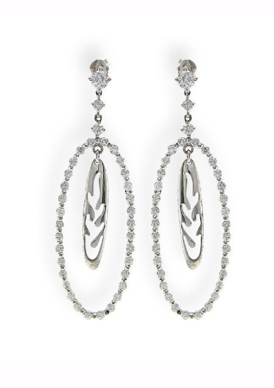 V2474, Earrings Silver,  925,   Zircone Stone,   White WF Pearl