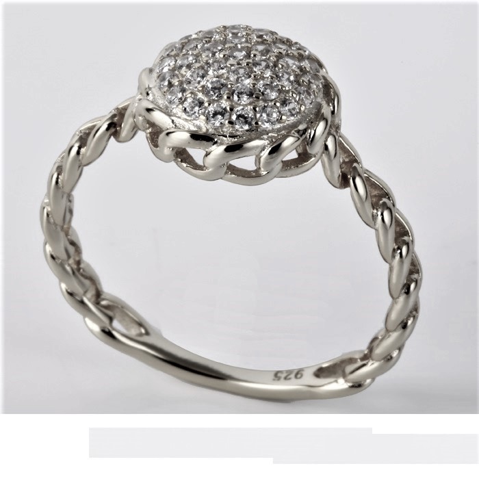 U4112,Ring,Silver 925,Cubic Zirconia