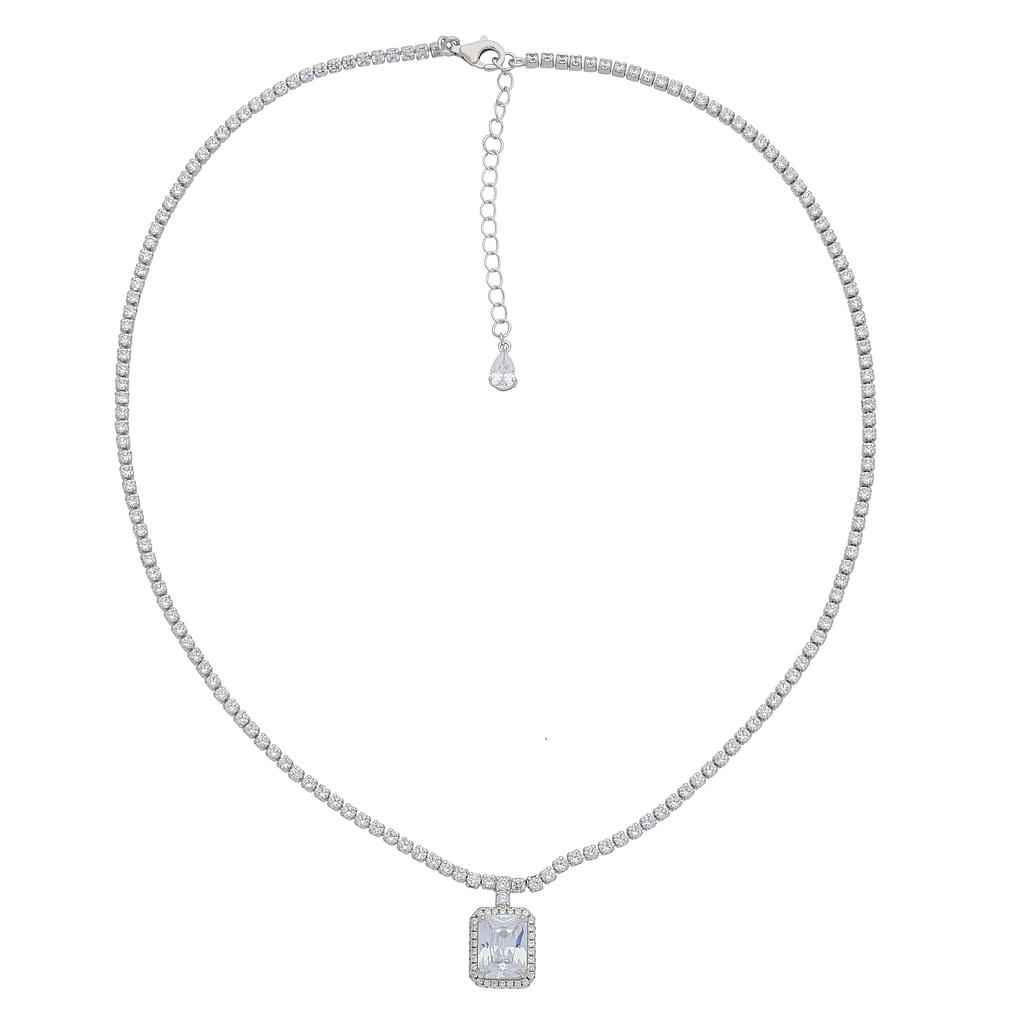 N5596, Necklace Silver 925, Black Zircon