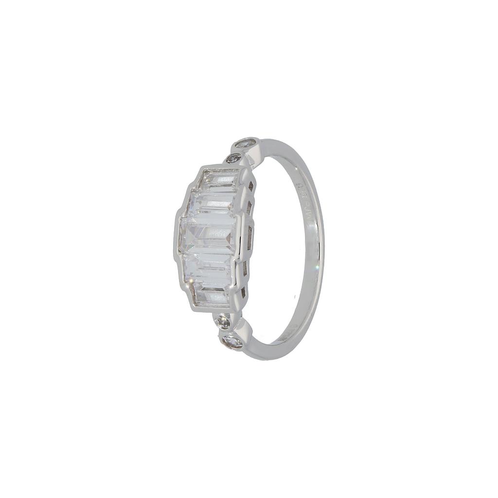 U4053, Ring Silver 925, White Zircon