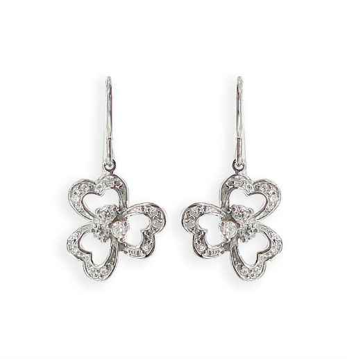 V3263, Earrings Silver. 925, Cubic Zircon Stone, Simplicity Collection