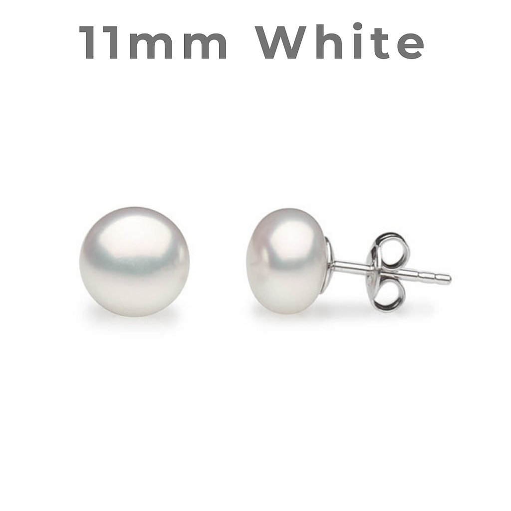 V5295, Earrings Silver 925 ,   White Pearl 10-11mm